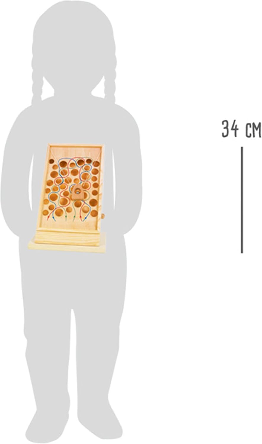 Small Foot Kletterpfad aus Holz, bequem auf jeder Tischplatte platzierbar, Motorikspielzeug für Kind