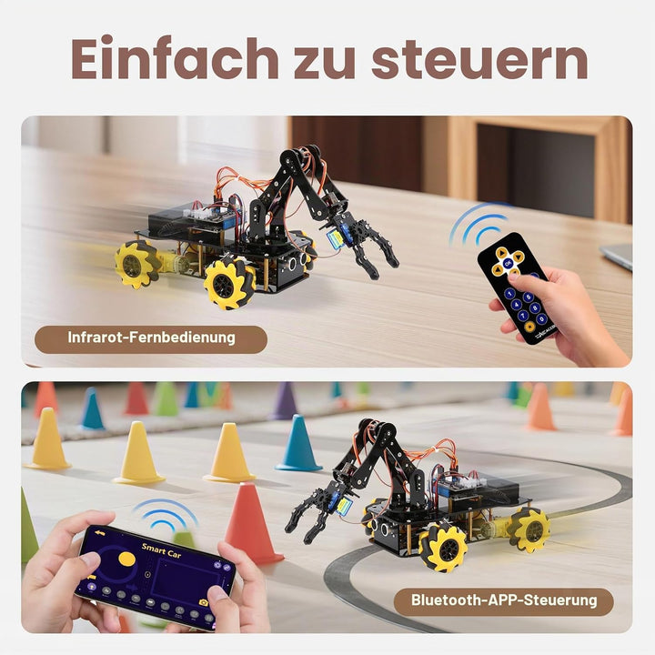 ACEBOTT Roboterarm Smart Car Bausatz, Robotik Bausatz, Mint Spielzeug, Programmier-Roboter-Bausatz,