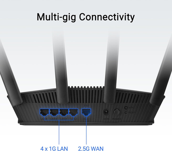 ASUS RT-BE55 Dual-Band WiFi 7 (802.11be) Smart AiMesh Kombinierbarer Router (4K-QAM, MLO, 2.5G WLAN