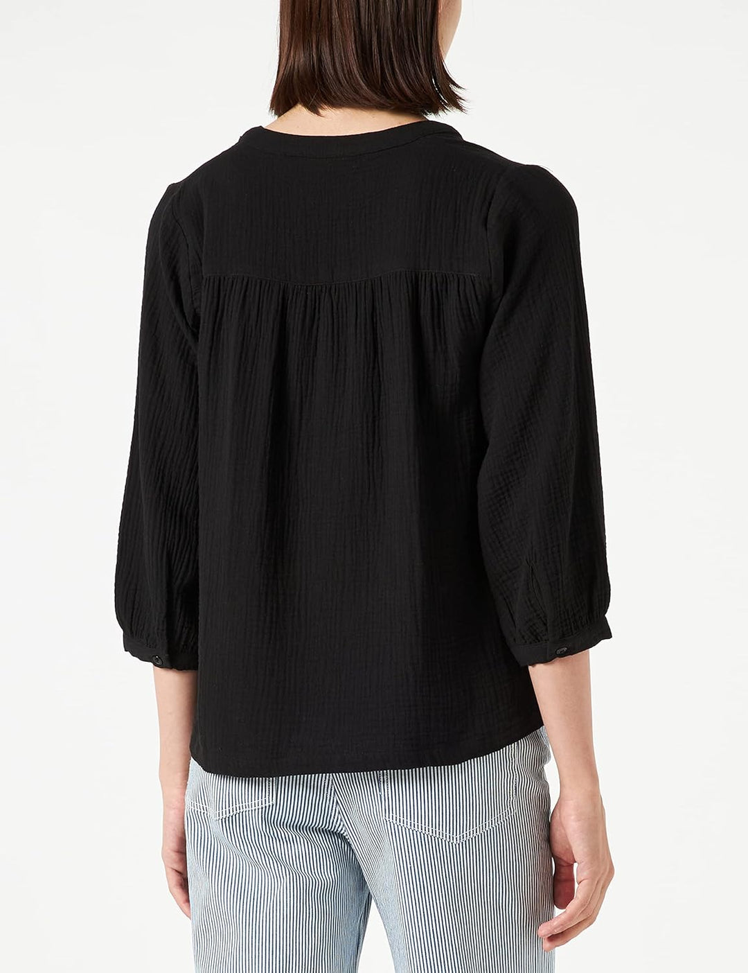 PART TWO Damen Paripw Bl Relaxed Fit Blouse, Schwarz