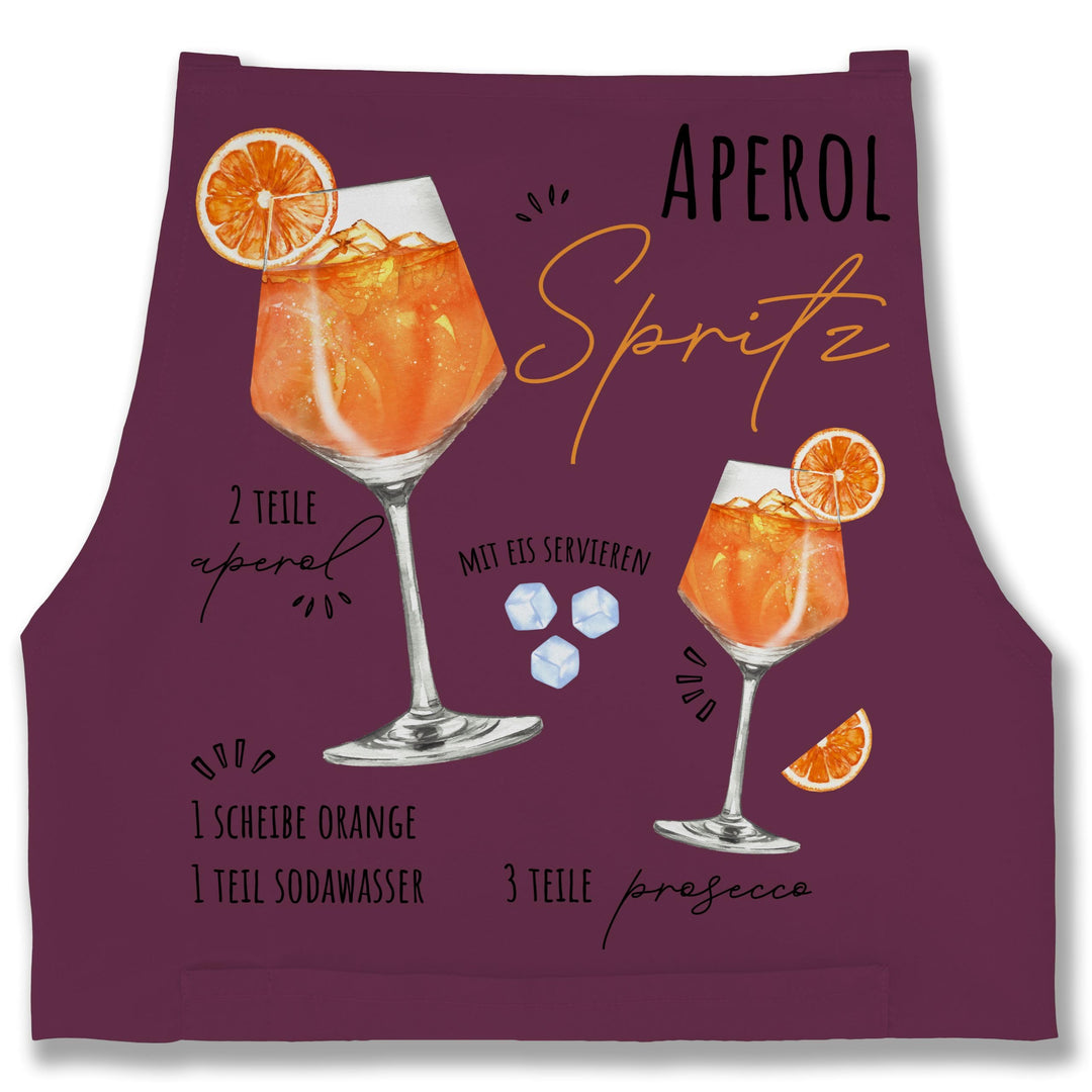 Shirtracer - Schürze - Karneval &amp; Fasching - Erwachsene - Aperol Spritz Rezept I Lustig Geschenk Ape