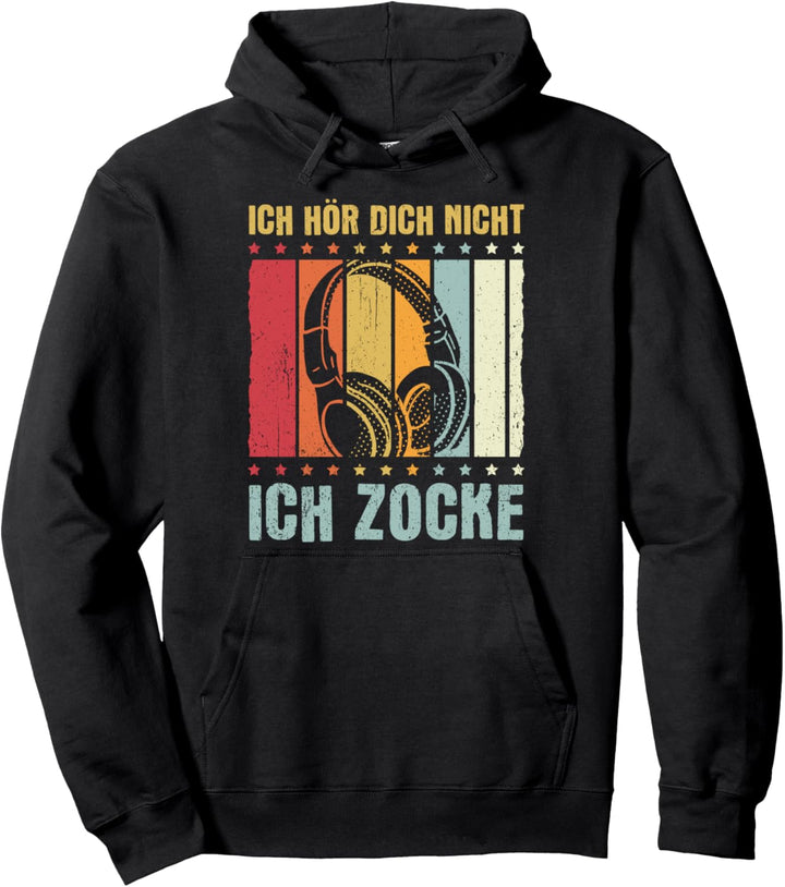 Ich Hör Dich Nicht Ich Zocke- Gaming Geschenke Gamer Vintage Pullover Hoodie