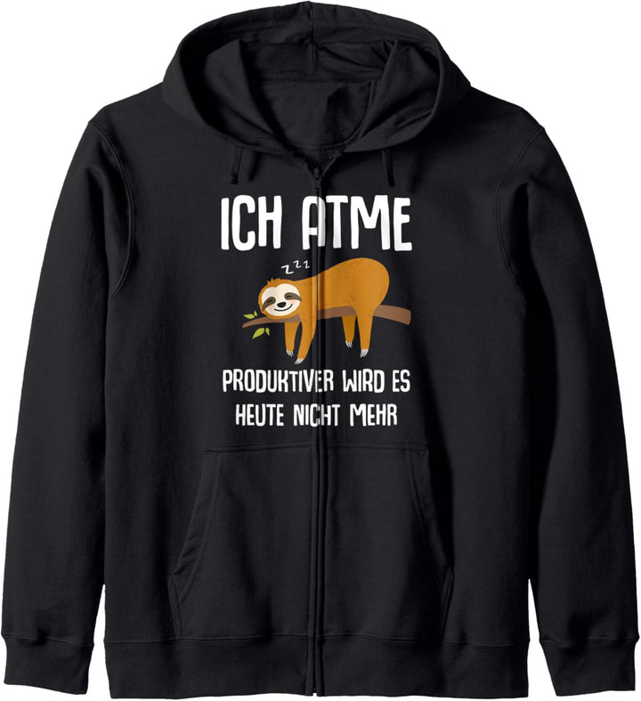Lustiger Faultier Spruch Mitarbeiter Arbeitskollege Geschenk Kapuzenjacke