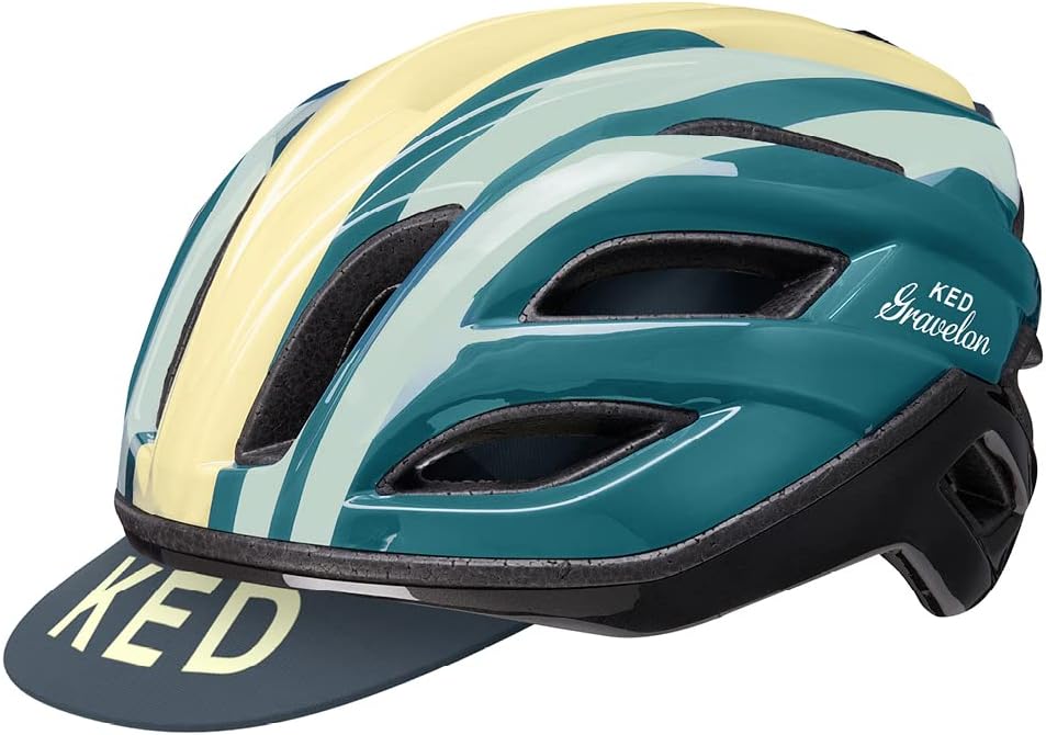 KED Gravelon Lotus Fahrrad Helm grün/gelb 2022 maretini M (52-58cm), maretini M (52-58cm)