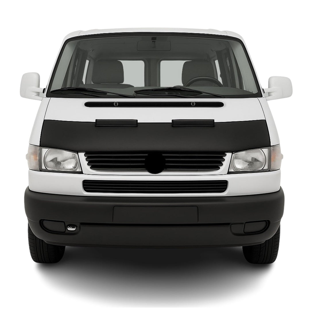 Haubenbra Steinschlagschutz kompatibel mit VW Transporter T4 1990-2003 Langer Nase Halb Schwarz / Ha