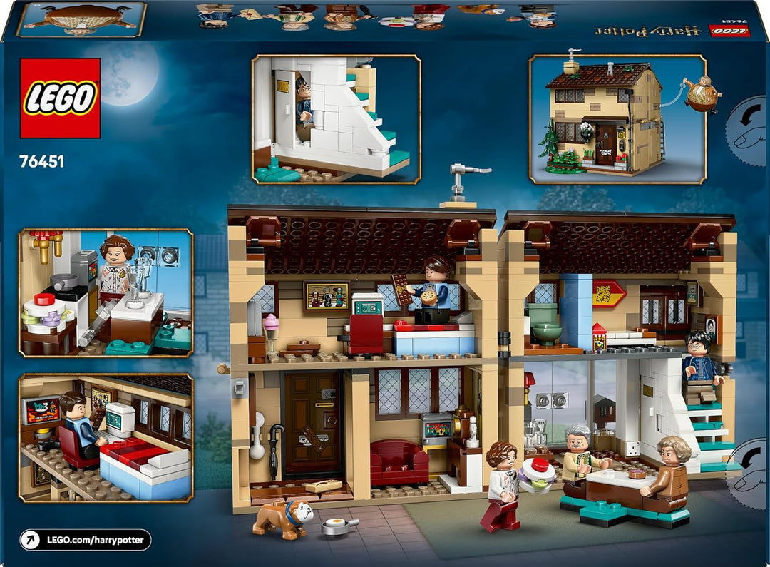 LEGO Harry Potter Ligusterweg: Tante Magdas Besuch – Spielhaus mit Inneneinrichtung, 5 Minifiguren &amp;