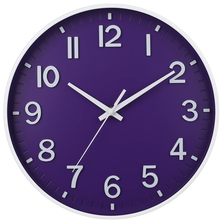 HZDHCLH 30cm Lautlos Wanduhr Schleichende Sekunde mit Arabisch Ziffer ohne Ticken für Dekoration Woh