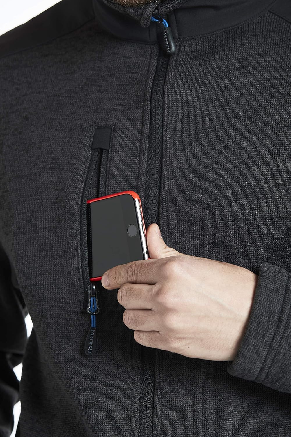 Portwest KX3 Venture Fleecejacke, Grösse: XXXL, Farbe: Grau Marl, T830GMRXXXL 3x_l Grey Marl, 3x_l G