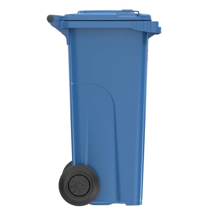 Sulo 120 Liter Müllbehälter Mülltonne Abfalltonne + Schloss | Blau | Für alle DIN-Kammschüttungen |M