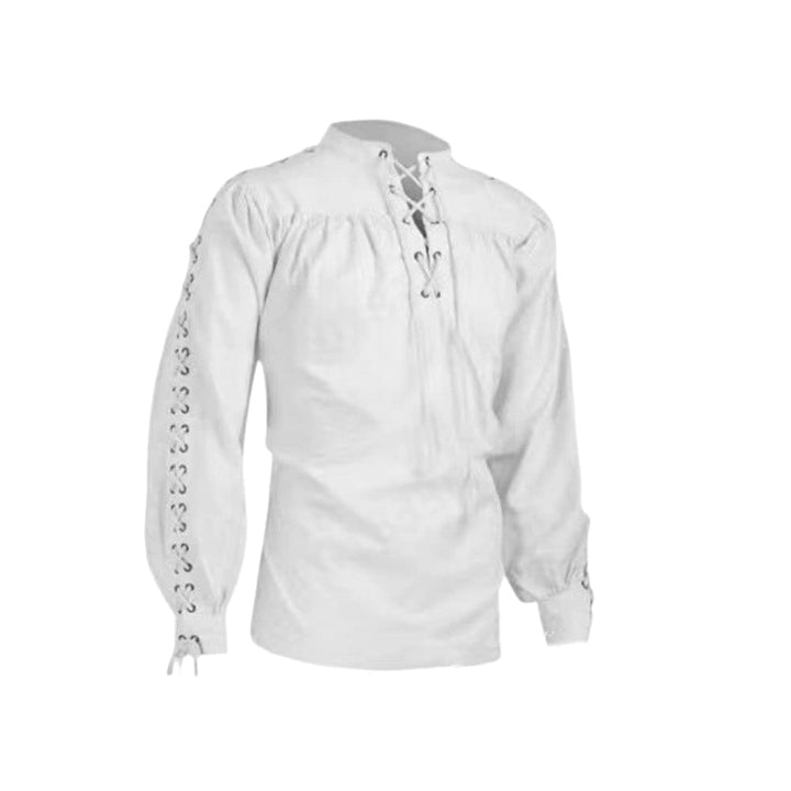 BaronHong Herren Piratenhemd Wikinger Steampunk Retro Renaissance Mittelalter Gothic Viktorianisch H