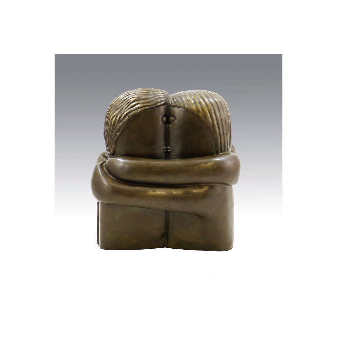 Moderne Kunst Bronzefigur - Der Kuss - signiert - Constantin Brâncusi Skulptur - Moderne Plastik - A