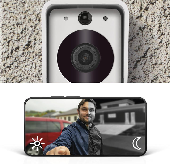 EMOS GoSmart Video-Türklingel IP-09D DC mit WiFi und App, drahtlose Smart Home Videoklingel mit 1080