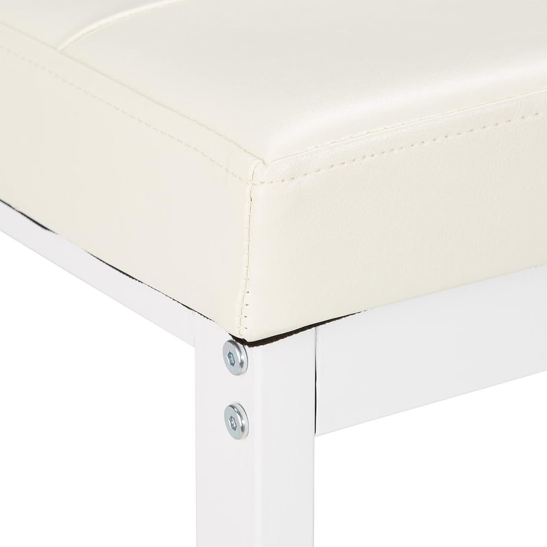 Relaxdays Schuhbank XXL, bequemes Sitzpolster, offen, grosse Gitterablage für Schuhe, Metall, HxBxT: