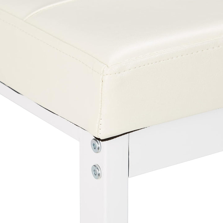 Relaxdays Schuhbank XXL, bequemes Sitzpolster, offen, grosse Gitterablage für Schuhe, Metall, HxBxT: