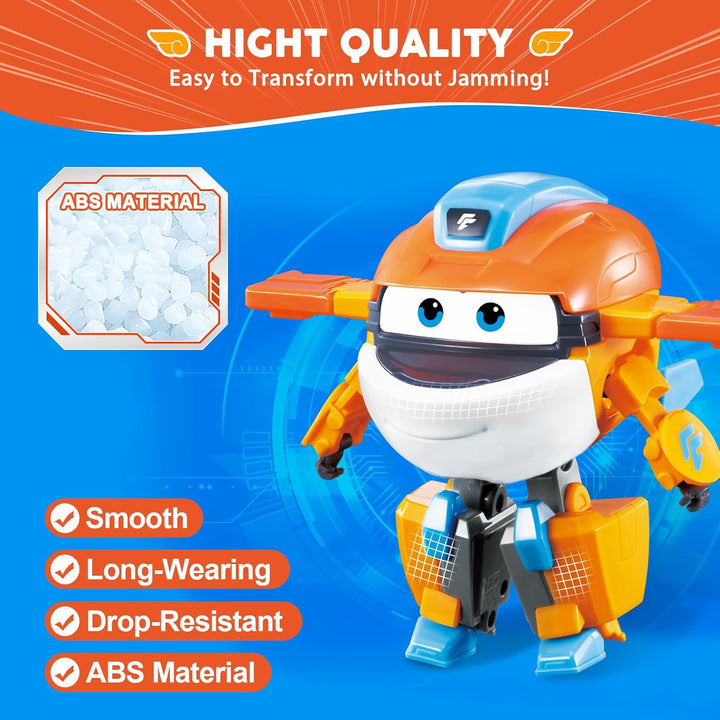 Super Wings Transformations-Flugzeug Supercharged Taki, ca. 12,7 cm grosse Spiel-Figur für Kinder, S