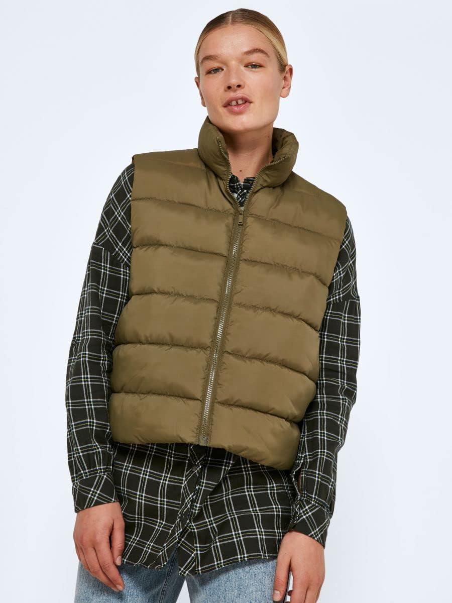 Noisy may Damen Nmmarcus Vest Bg Noos Weste XS Burnt Olive/Detail:radiant Yellow Lining, XS Burnt Ol