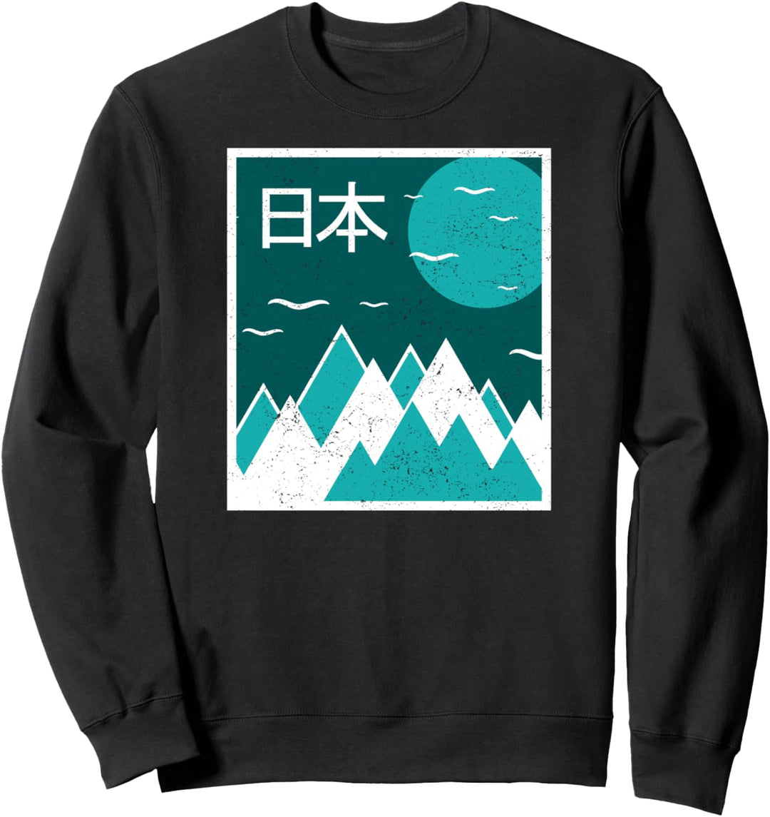 Winter Season Japan - Retro Japanese Visual Art Style Poster Sweatshirt