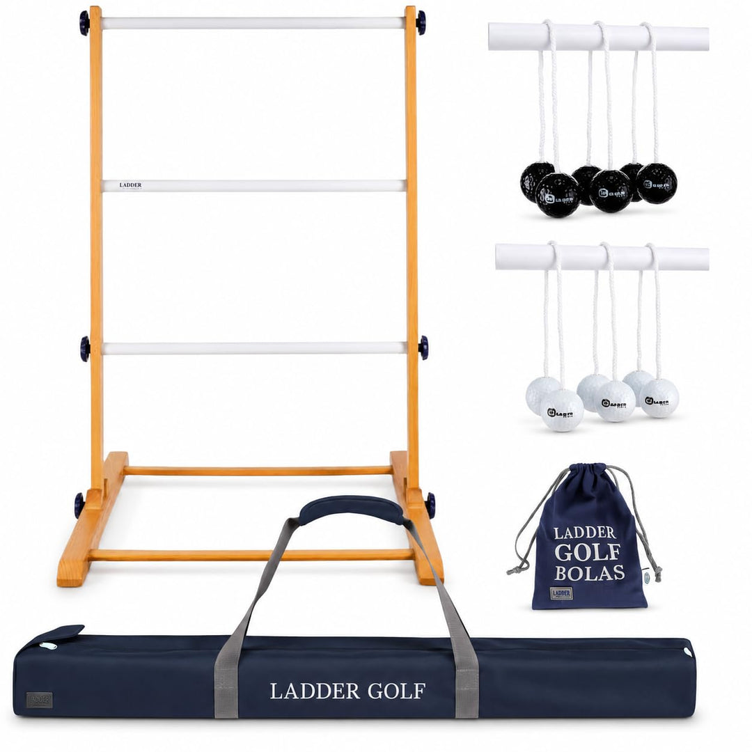 Profi Original 2023 Leitergolf Spiel - Top Qualität Leiterspiel Wurfspiel - mit offizielle Golf Bola