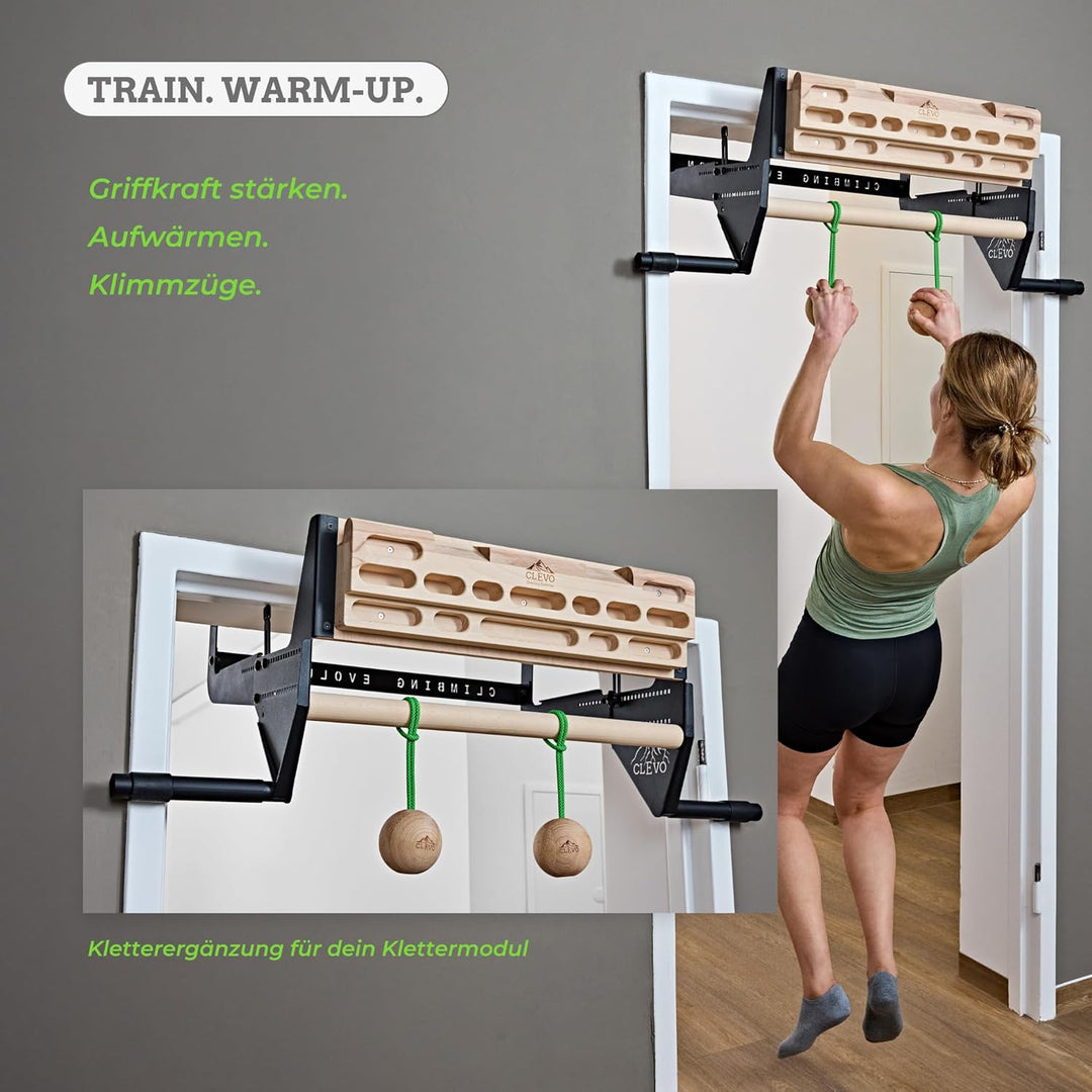 CLEVO - Hangball Kletterkugeln für Griffkraft Training – Boulder Zubehör & Trainingsgerät – Kugeln a