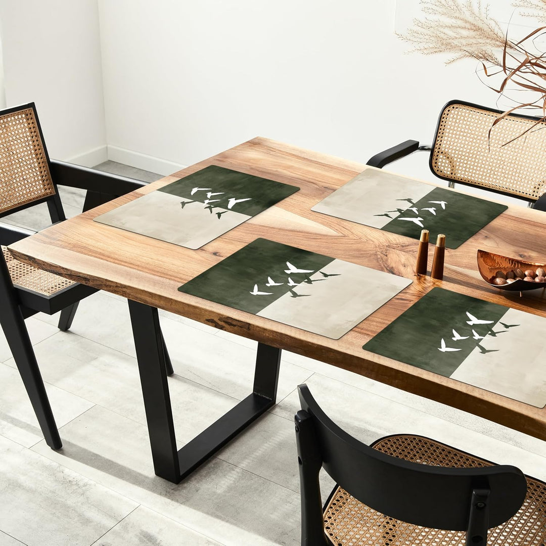 KitchenYeah© Platzsets Abwaschbar 6-Teilig 45x30 cm Tischsets Platzdeckchen rutschfeste Platzset Unt
