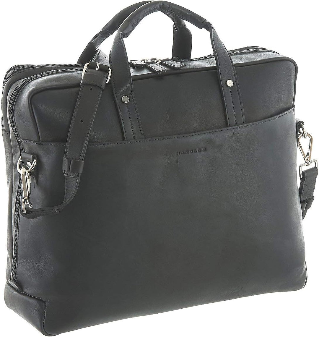 HAROLD'S Heritage Aktentasche Leder 38 cm Laptopfach