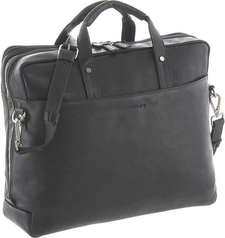 HAROLD'S Heritage Aktentasche Leder 38 cm Laptopfach
