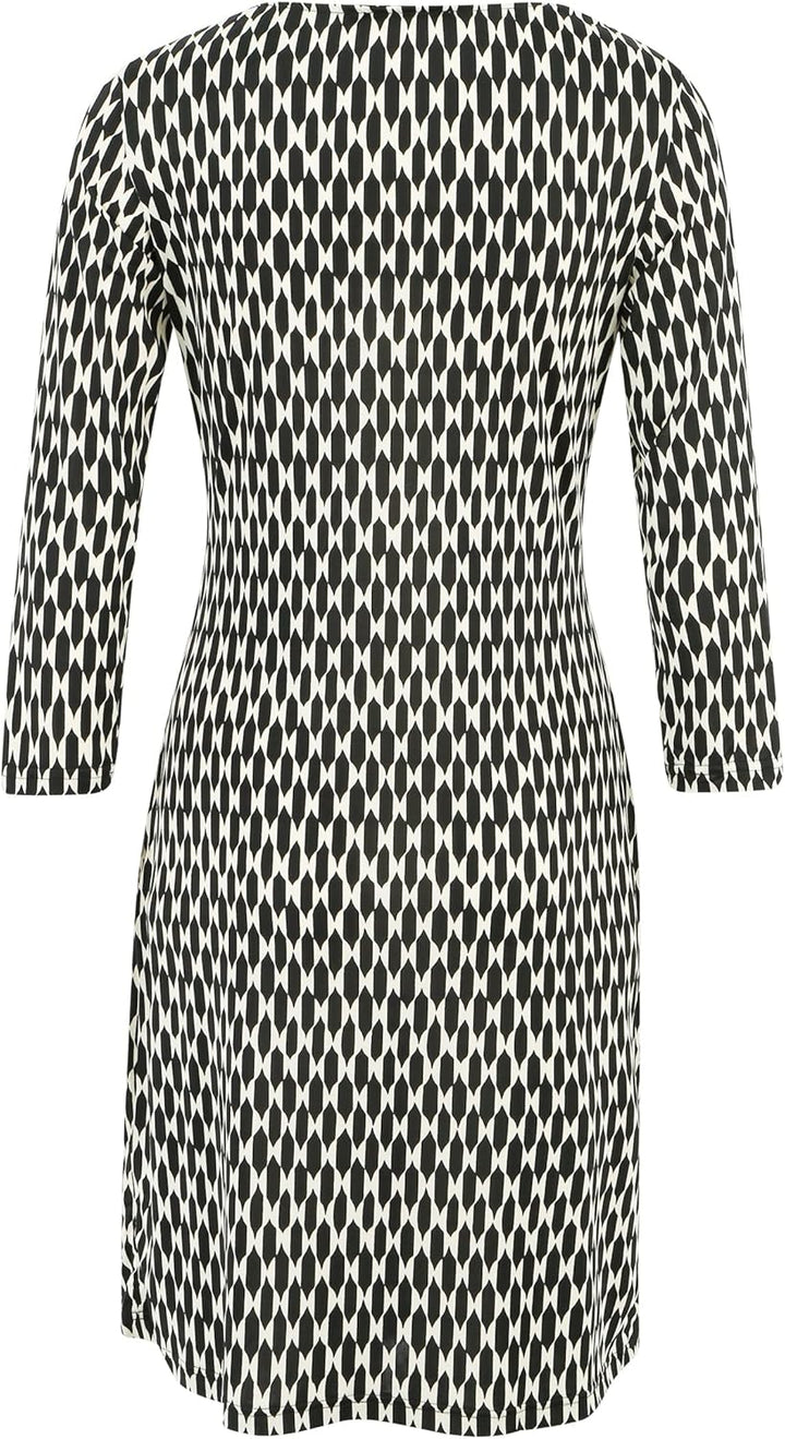 Cartoon Damen Casual-Kleid mit 3/4 Arm, 38