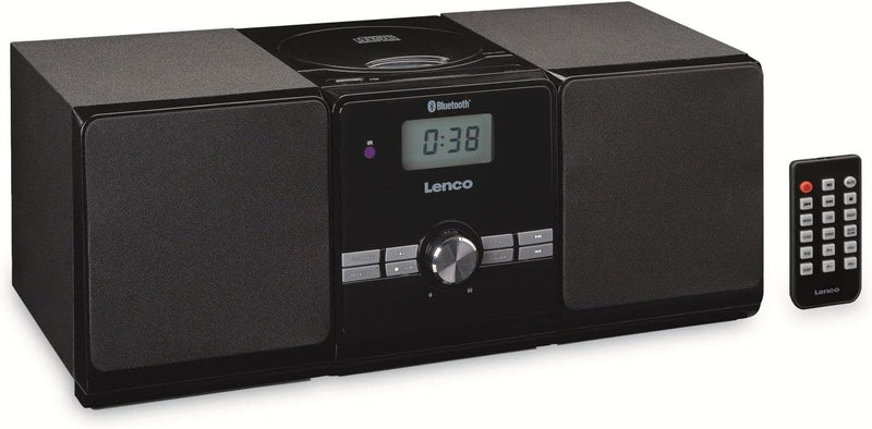 Lenco MC-030BK Kompaktanlage mit Bluetooth - Toploader CD/MP3 Player - PLL FM Radio - USB - 2 x 5 Wa