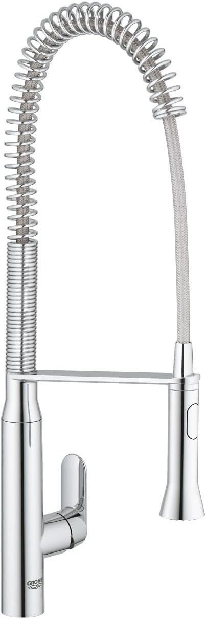 GROHE K7 Küchenarmatur (hoher Auslauf, Profibrause) 32950000 Chrom Chrom Rundes Design, Chrom Chrom