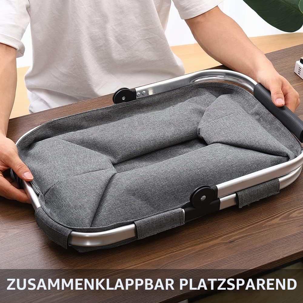 Diurwur® 30L Einkaufskorb 2pcs Erschwinglich Faltbar Tragekorb Gross Einkaufstasche Picknickkorb Kla