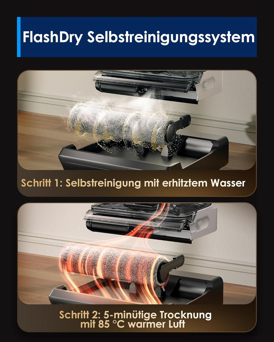 Tineco FLOOR ONE Switch S6 Stretch Breeze (Stretch S6 Combo) 2-in-1 Nass Trockensauger Staubsauger,