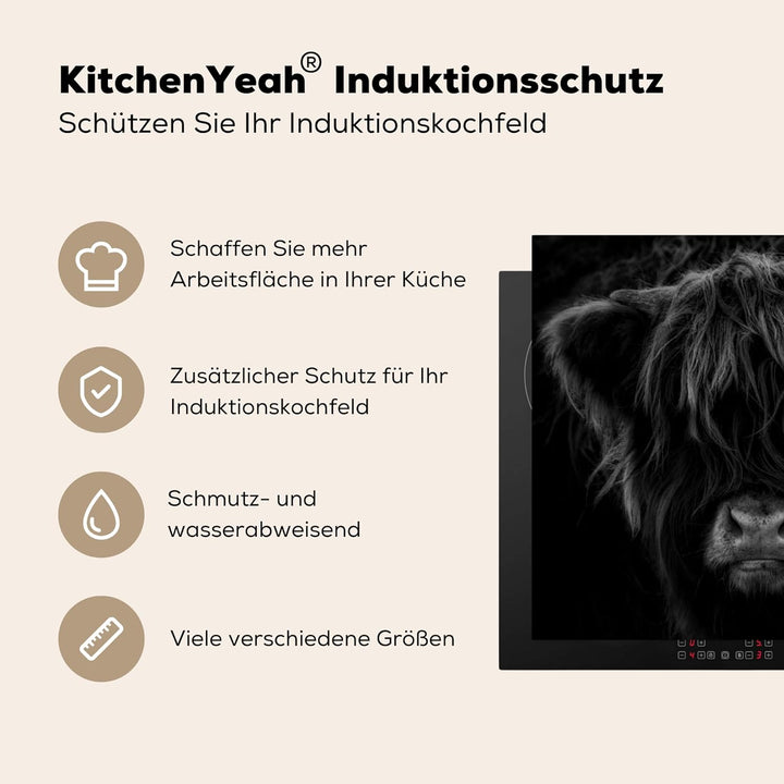 Herdabdeckplatte Einteilig Küche Herdabdeckung Induktionsfeld Ceranfeld Herdabdeckplatten Vinyl Matt
