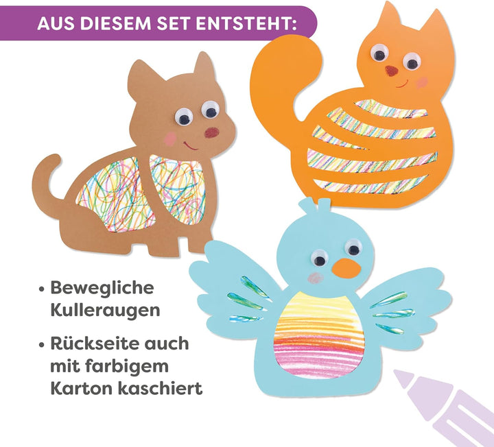 HABA Sachenmacher Bastelsets Fensterbilder im Doppelpack: Erstes Basteln für Kinder ab 3 Jahren, Mal