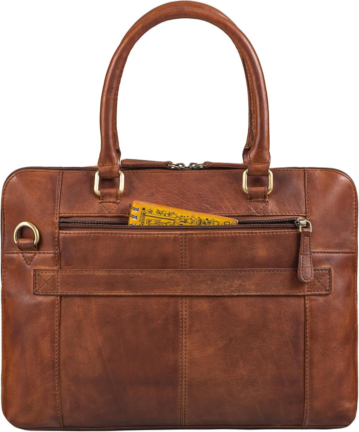 STILORD 'Latoya' Arbeitstasche elegant Leder Bürotasche Aktentasche Damen Herren Henkeltasche Vintag