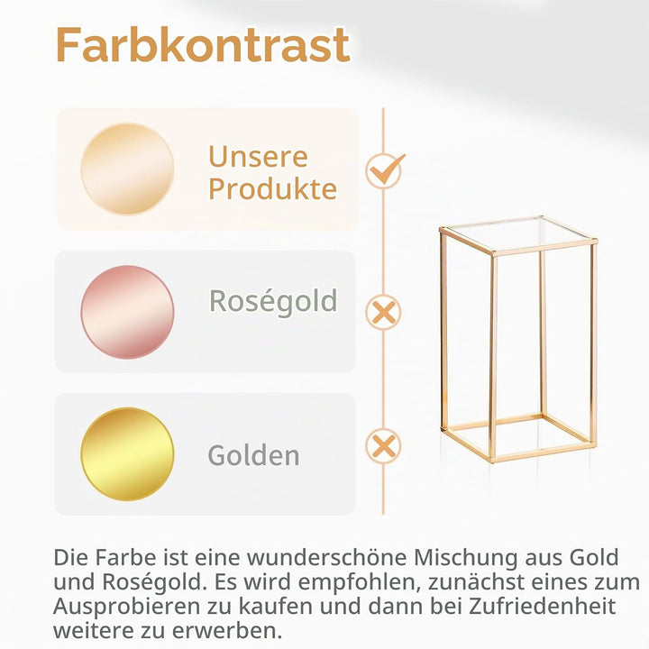 Nuptio 2 Stück Metall Blumenboden Vase Blumenständer Geometrische Mittelstücke Vase für Tische, 40cm