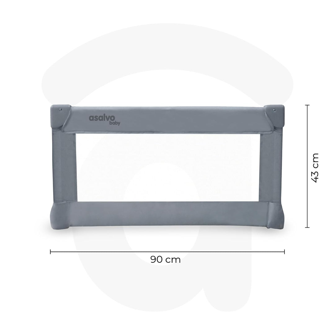 ASALVO 11824 Bettgitter, 90 X 143.50 cm, grau, Grau