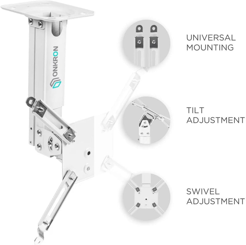 ONKRON Beamer Projektor Decken- Wandhalterung für Wand & Decke Halterung für die meisten modernen Pr