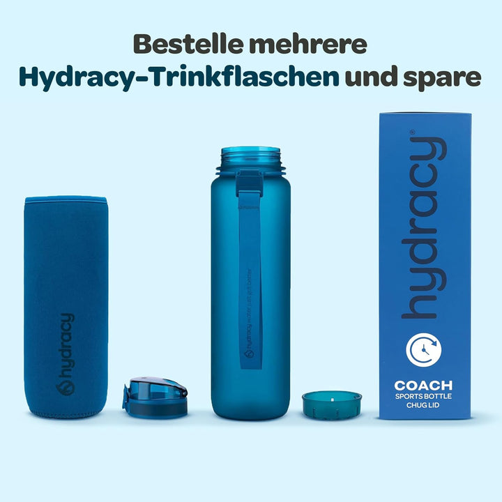 Hydracy Trinkflasche mit Fruchteinsatz - 500ml Wasserflasche - BPA-freie Trinkflasche mit Zeitmarkie