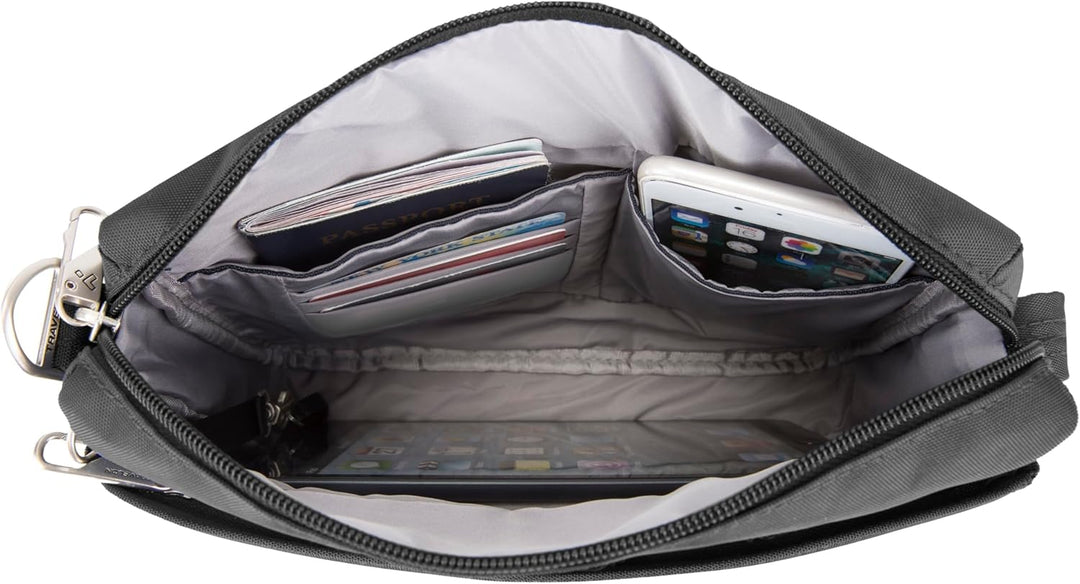 Travelon Uni Anti-Theft Classic Small East/West Crossbody Umhängetasche, 10.5 x 8 x 2.5 Schwarz