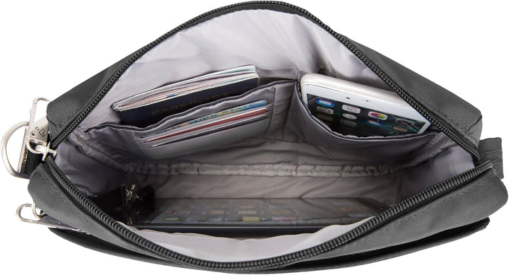 Travelon Uni Anti-Theft Classic Small East/West Crossbody Umhängetasche, 10.5 x 8 x 2.5 Schwarz