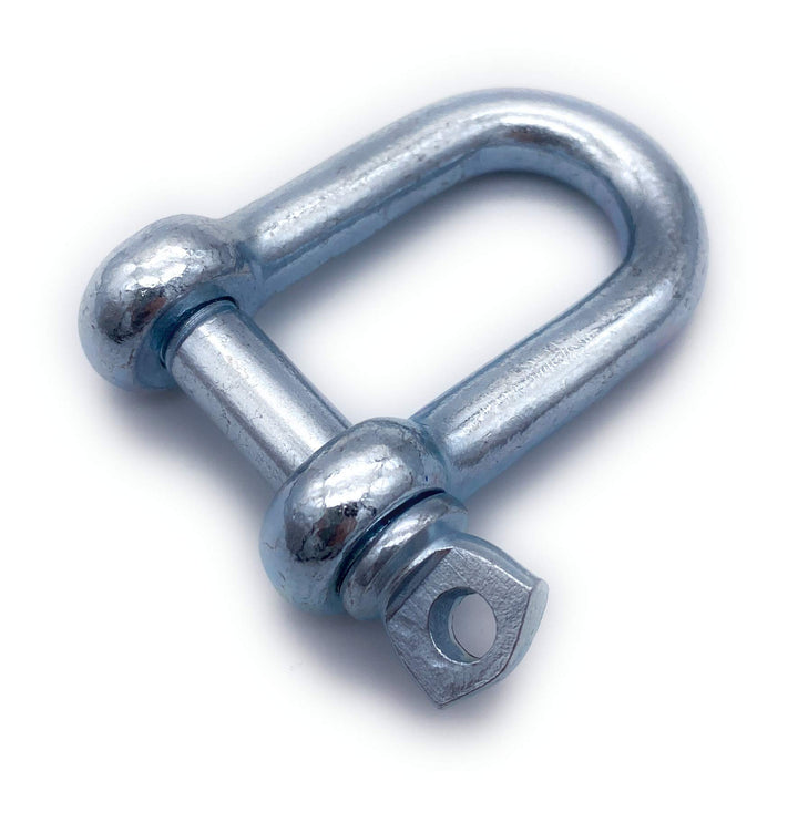 10 Stk. Ø 8 mm Schäkel gerade Form | EINGEPRÄGTE Tragfähigkeit (WLL): 200kg | Stahl galvanisch verzi