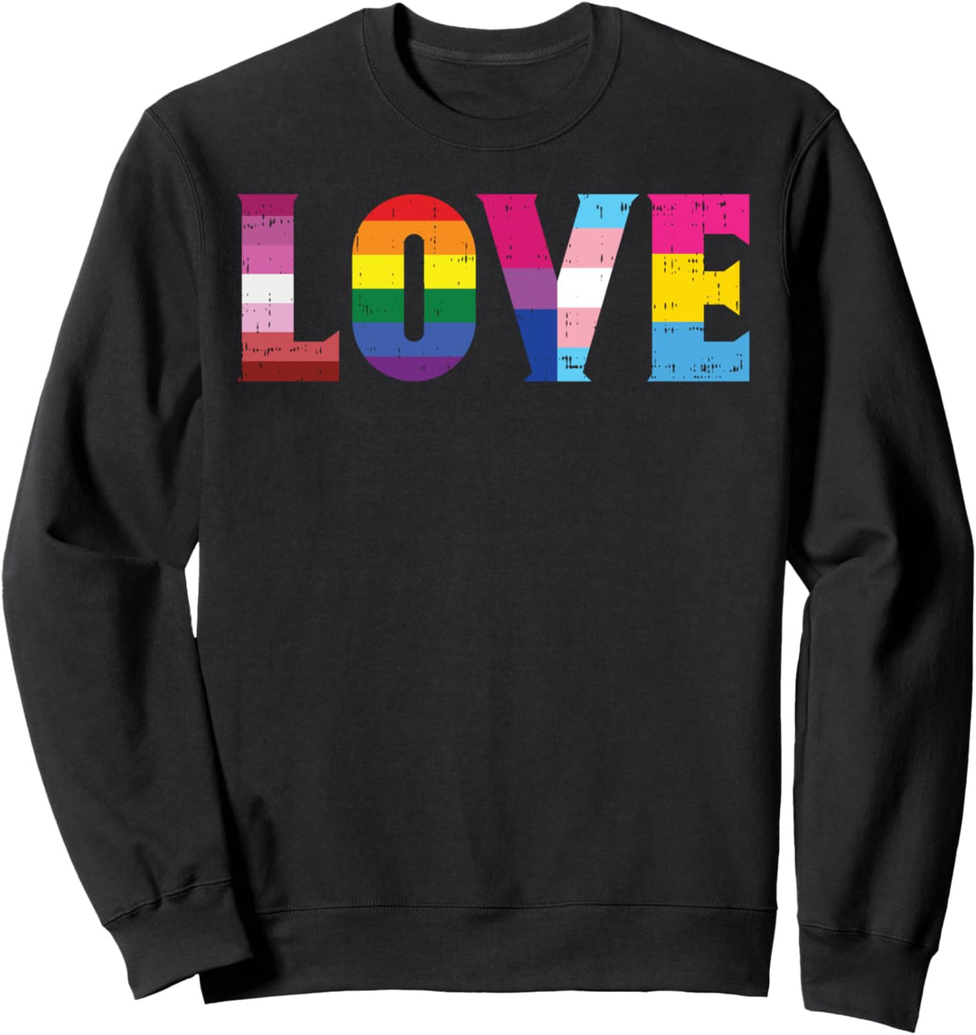 Love LGBTQ Pride Ally Lesbian Gay Bisexual Trans Pansexual Sweatshirt