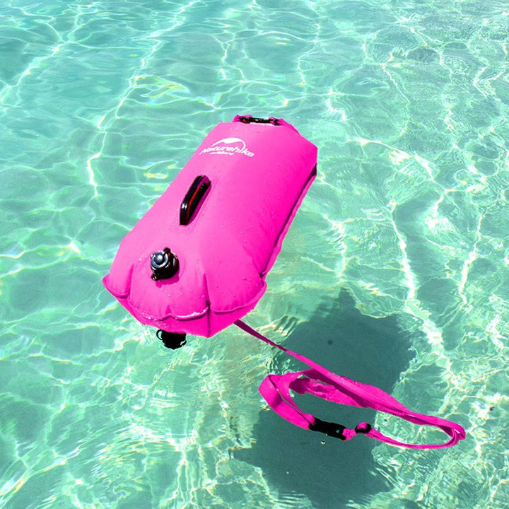 Naturehike 18L Schwimmboje Zwei Airbags Swim Boje Trockensack wasserdichte Strandtasche mit Verstell