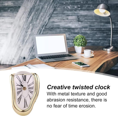 Carkio Creative Melting Clock, Wall Clock Decorative Salvador Dali Watch Melted Clock for Home Offic