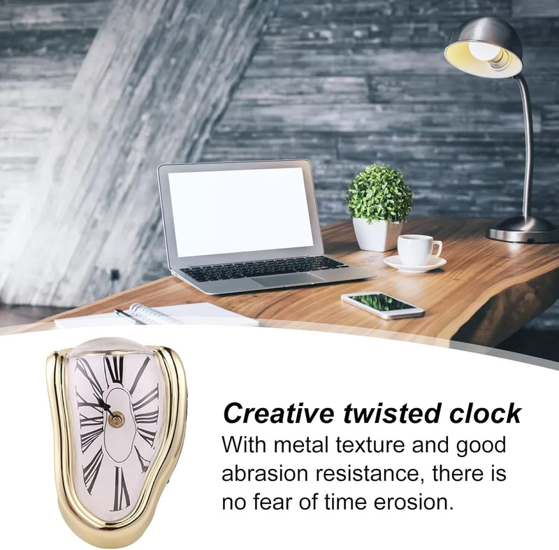 Carkio Creative Melting Clock, Wall Clock Decorative Salvador Dali Watch Melted Clock for Home Offic