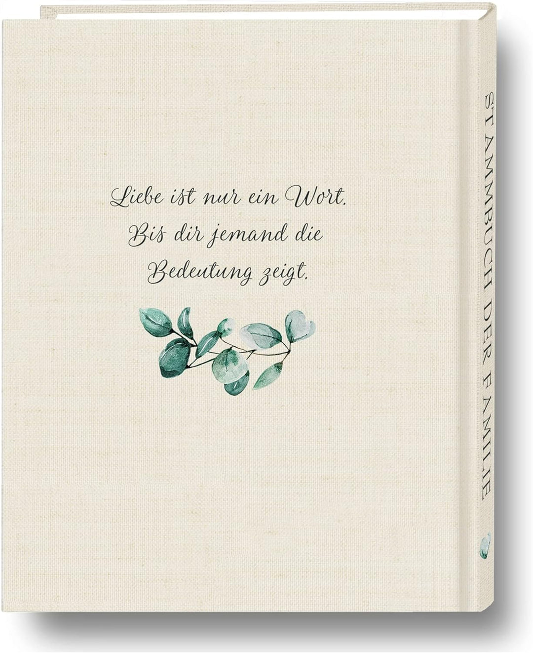 Stammbuch der Familie personalisiert Eukalipto grau o. beige A4 ca. 24 x 31 cm Familienstammbuch Euk