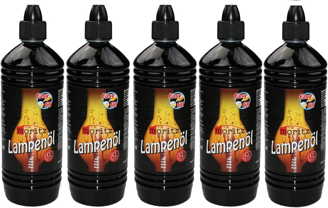 5 Liter Moritz Lampenöl für Öllampen Bambusfackeln Gartenfackel und Wandfackeln, 5 Liter
