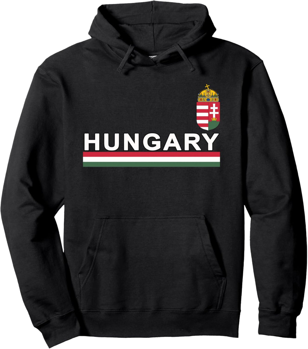 Ungarische Sportart Nationalflagge und Emblem Pullover Hoodie