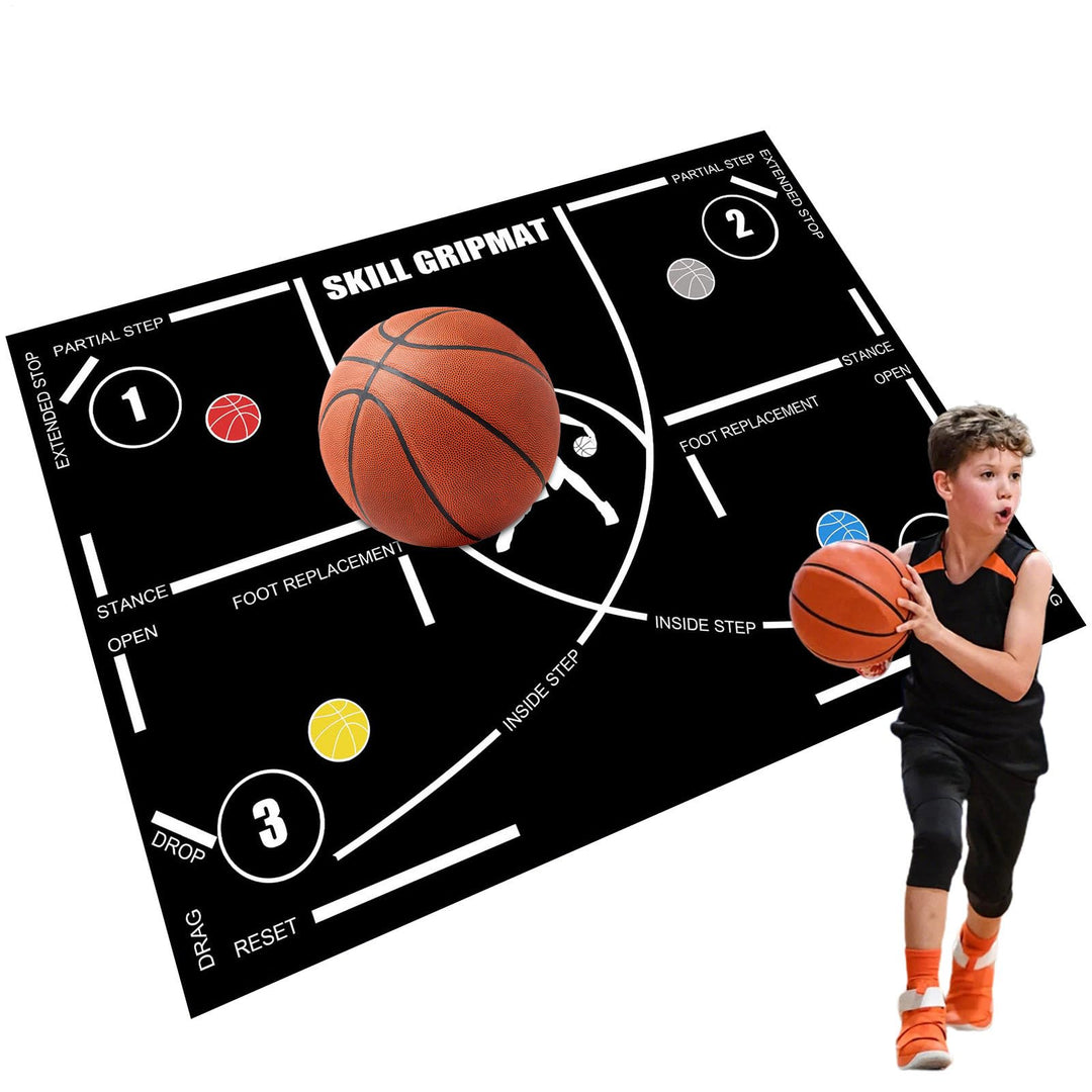 Basketball Trainingsmatte - 120 X 86 Cm Rutschfeste Gummibasketballpads Für Training, Dribbelkontrol