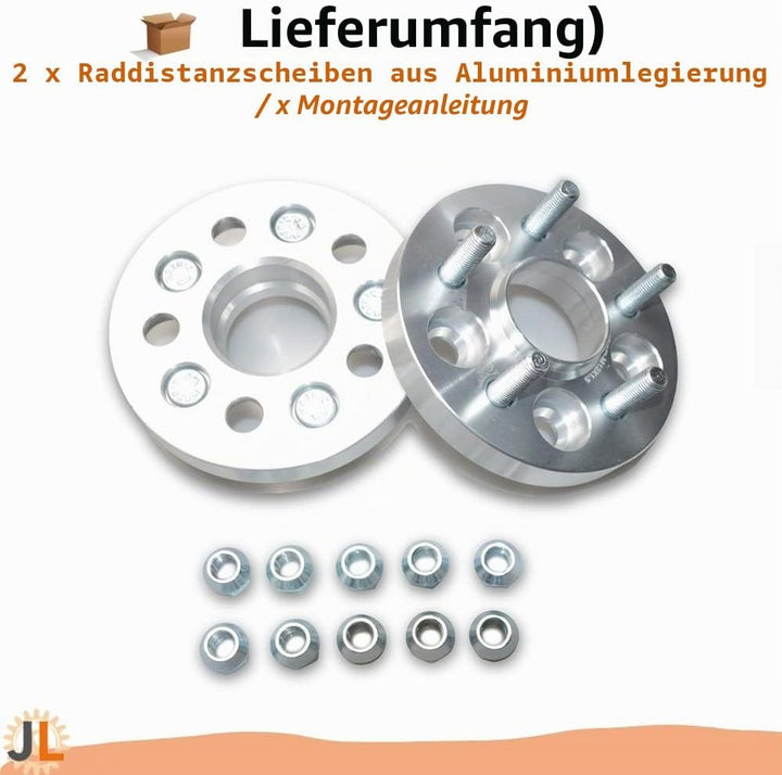 JINGLING KJ 5 Lug Spurverbreiterungen PCD 5 x 114,3 Nabenbohrung 60 mm geschmiedet 2 Stück Thickness